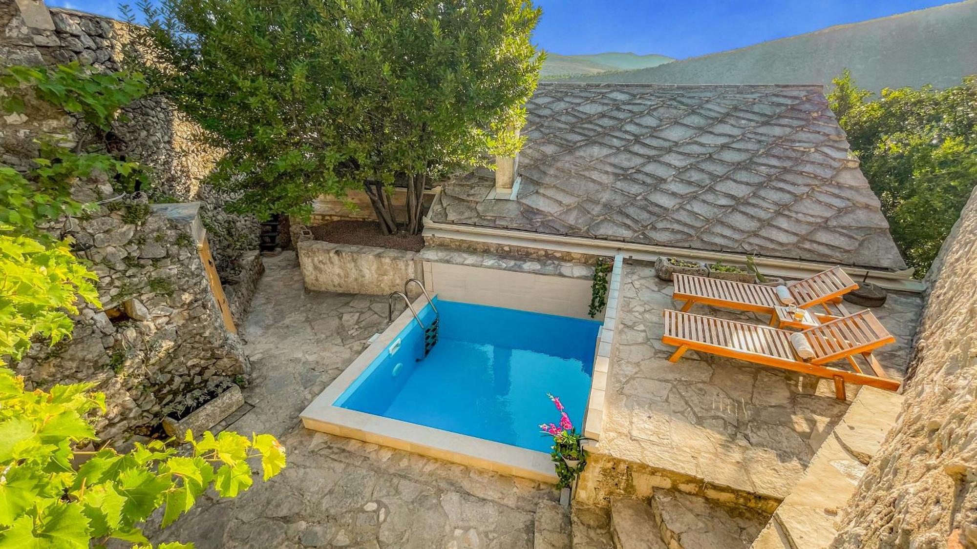 Villa Historic Pocitelj With Pool And Incredible Views On The River And Landmarks Exteriér fotografie